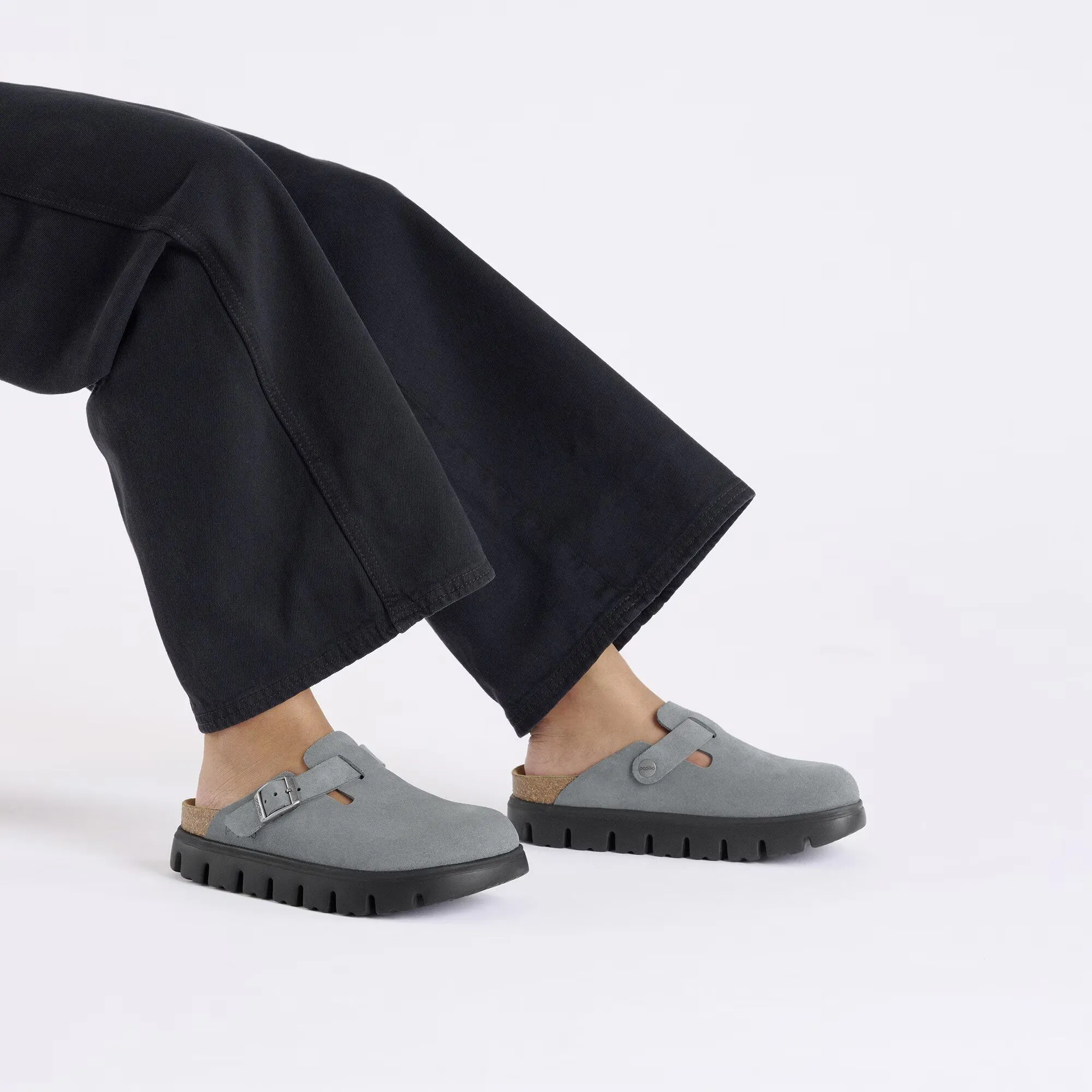 Birkenstock - Boston Chunky - Basalt Grey Suede