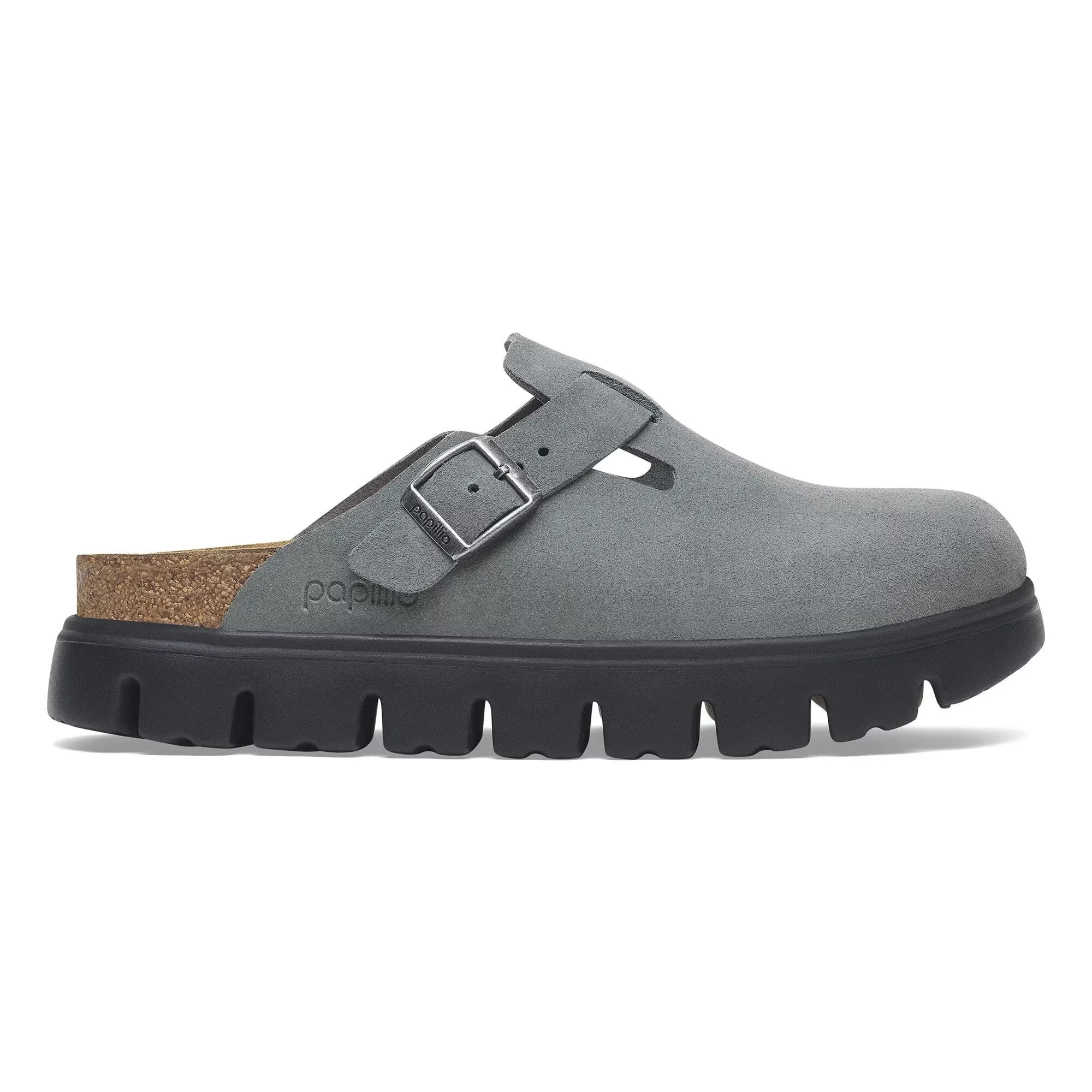 Birkenstock - Boston Chunky - Basalt Grey Suede
