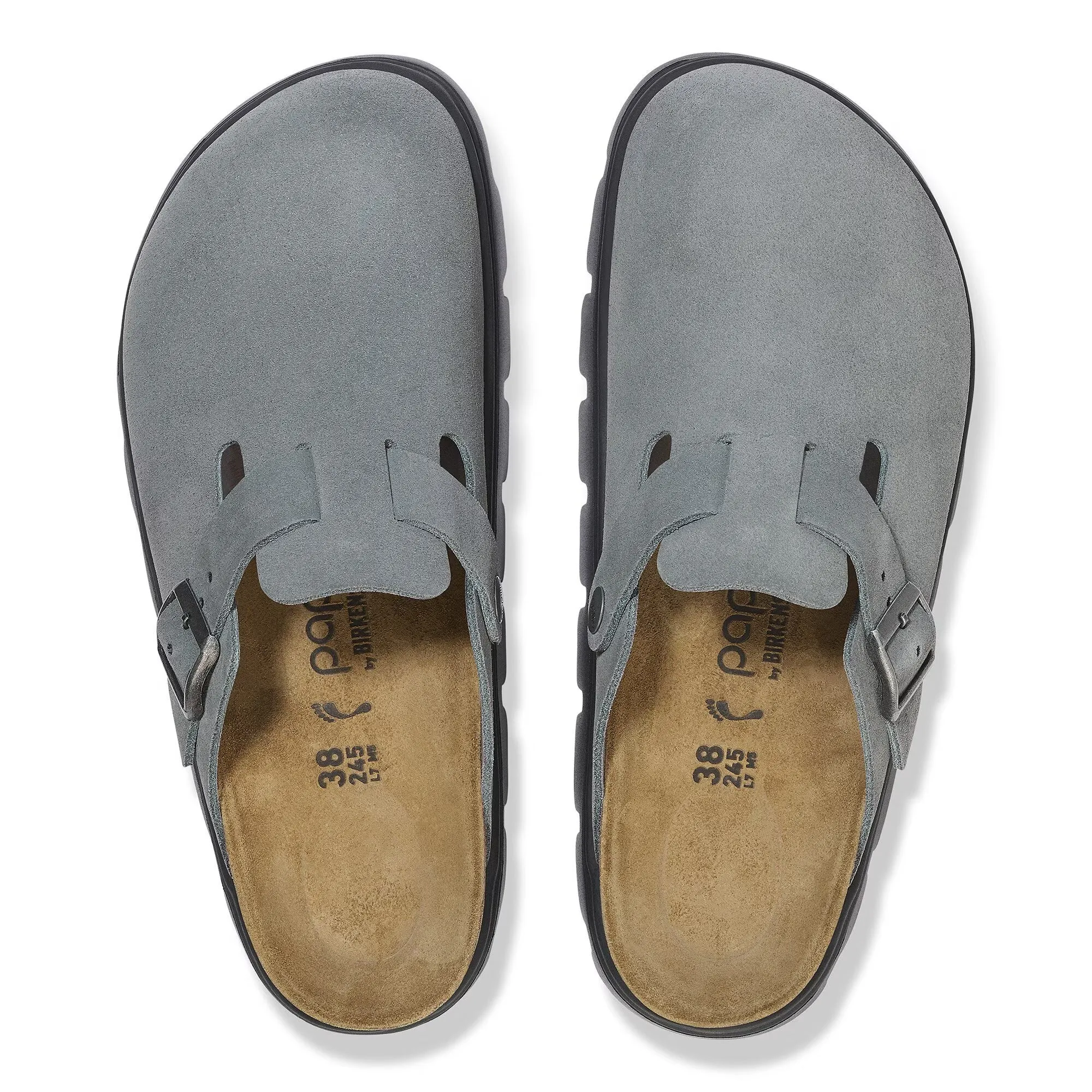 Birkenstock - Boston Chunky - Basalt Grey Suede