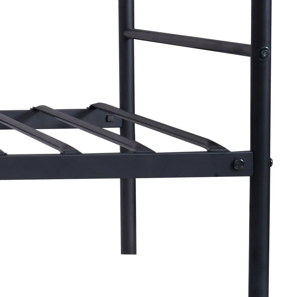 Black Steel Twin Heavy Duty Basic Platform Bed