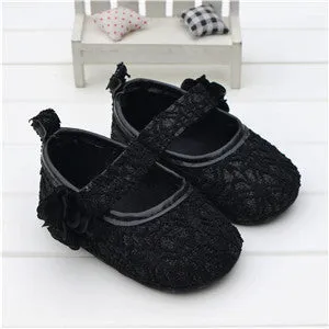 born Baby Girls Flower Shoes Toddler Soft Bottom Kids Crib First Walkers Shoes