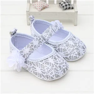 born Baby Girls Flower Shoes Toddler Soft Bottom Kids Crib First Walkers Shoes