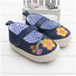 born Baby Girls Flower Shoes Toddler Soft Bottom Kids Crib First Walkers Shoes
