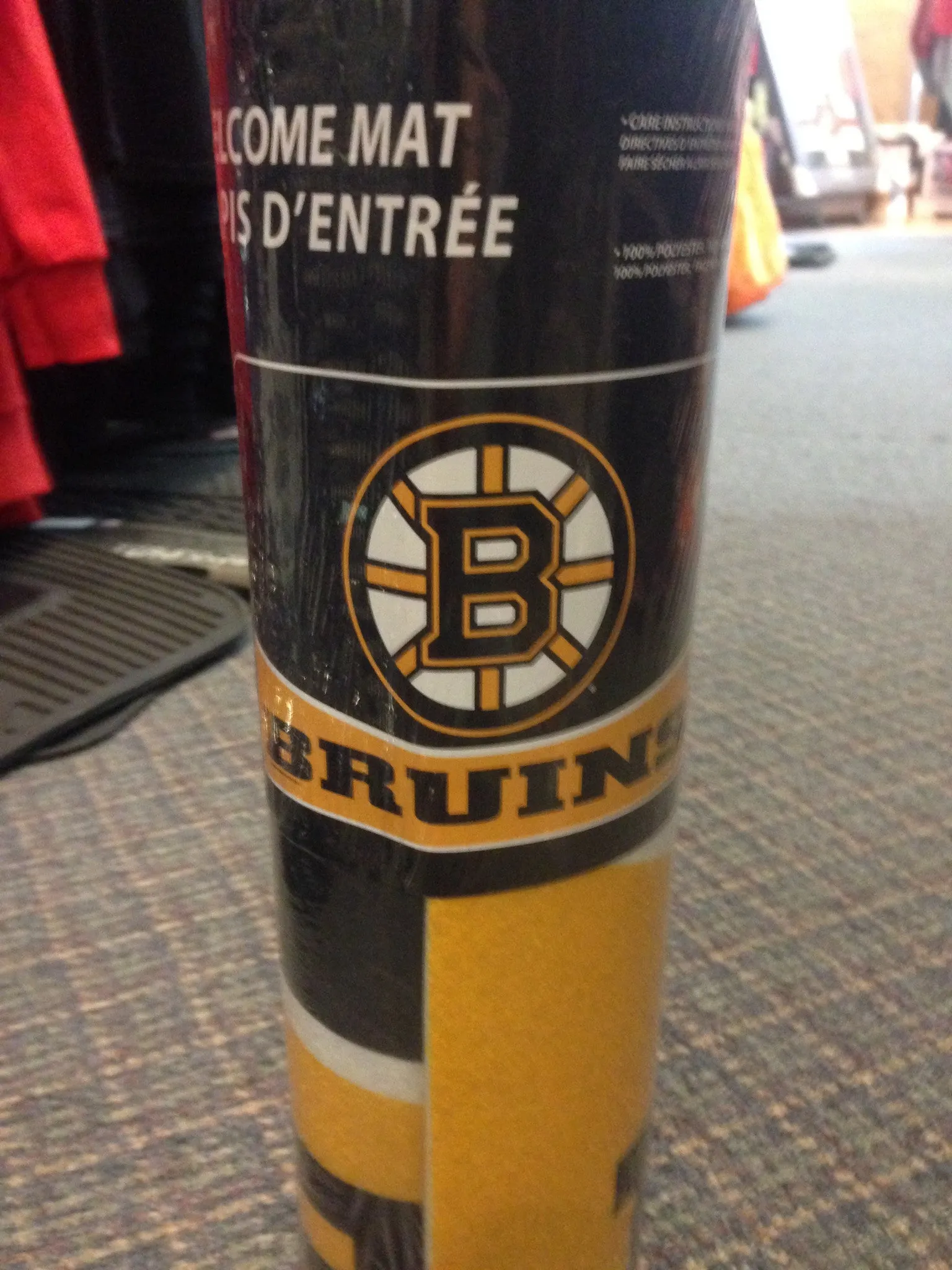 Boston Bruins Small Welcome Mat 20" x 30"