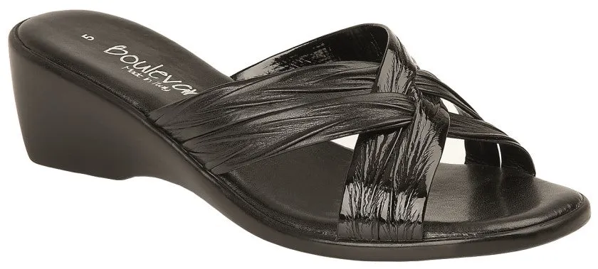 Boulevard L9558AP Womens X Over Mule Sandal