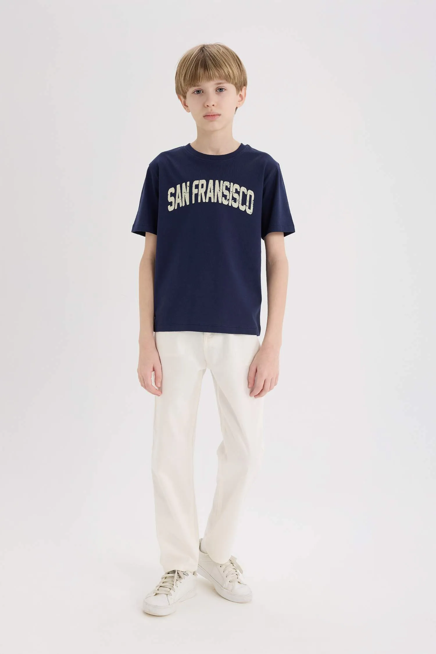 Boy Regular Fit Crew Neck Printed Short Sleeve T-Shirt