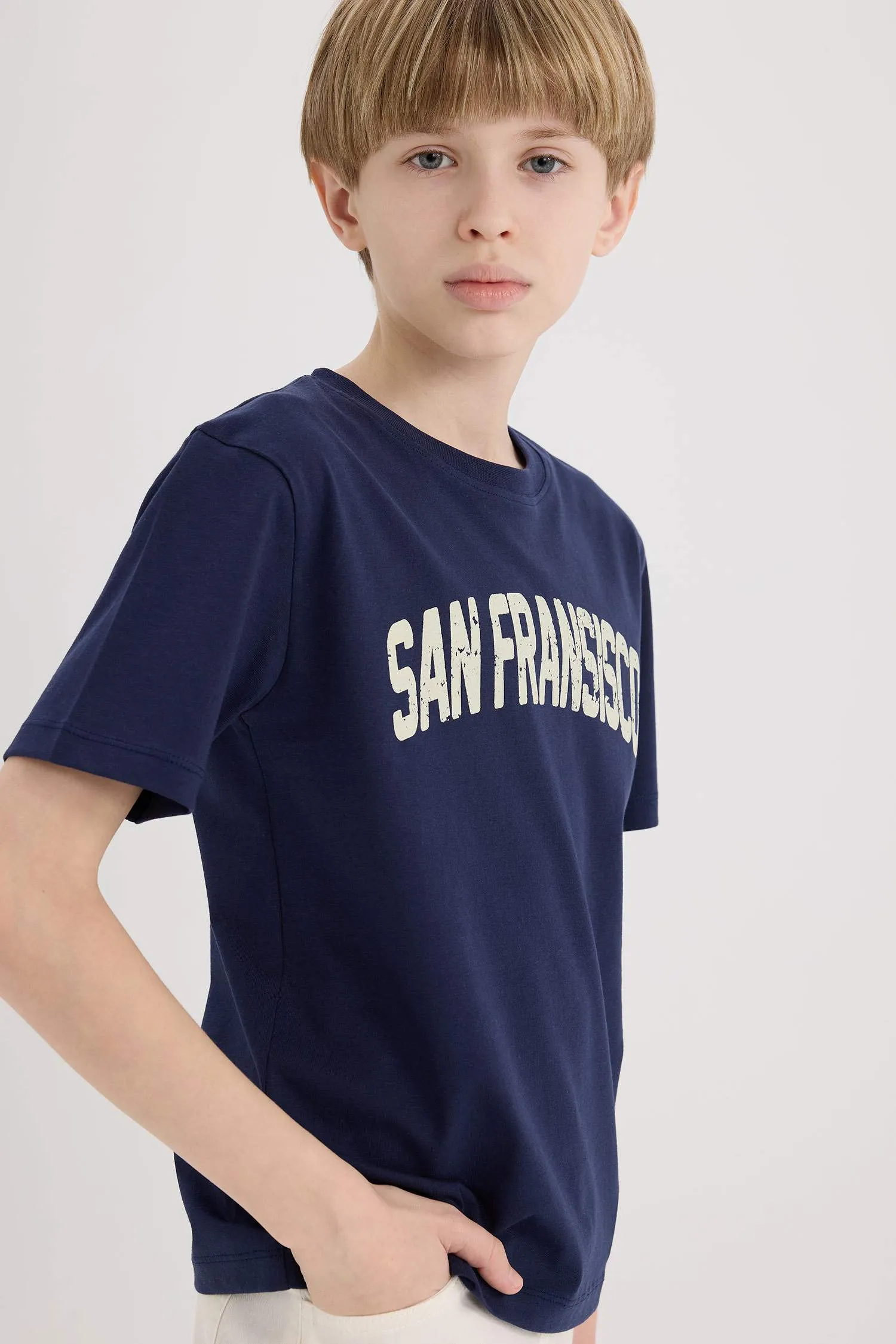 Boy Regular Fit Crew Neck Printed Short Sleeve T-Shirt