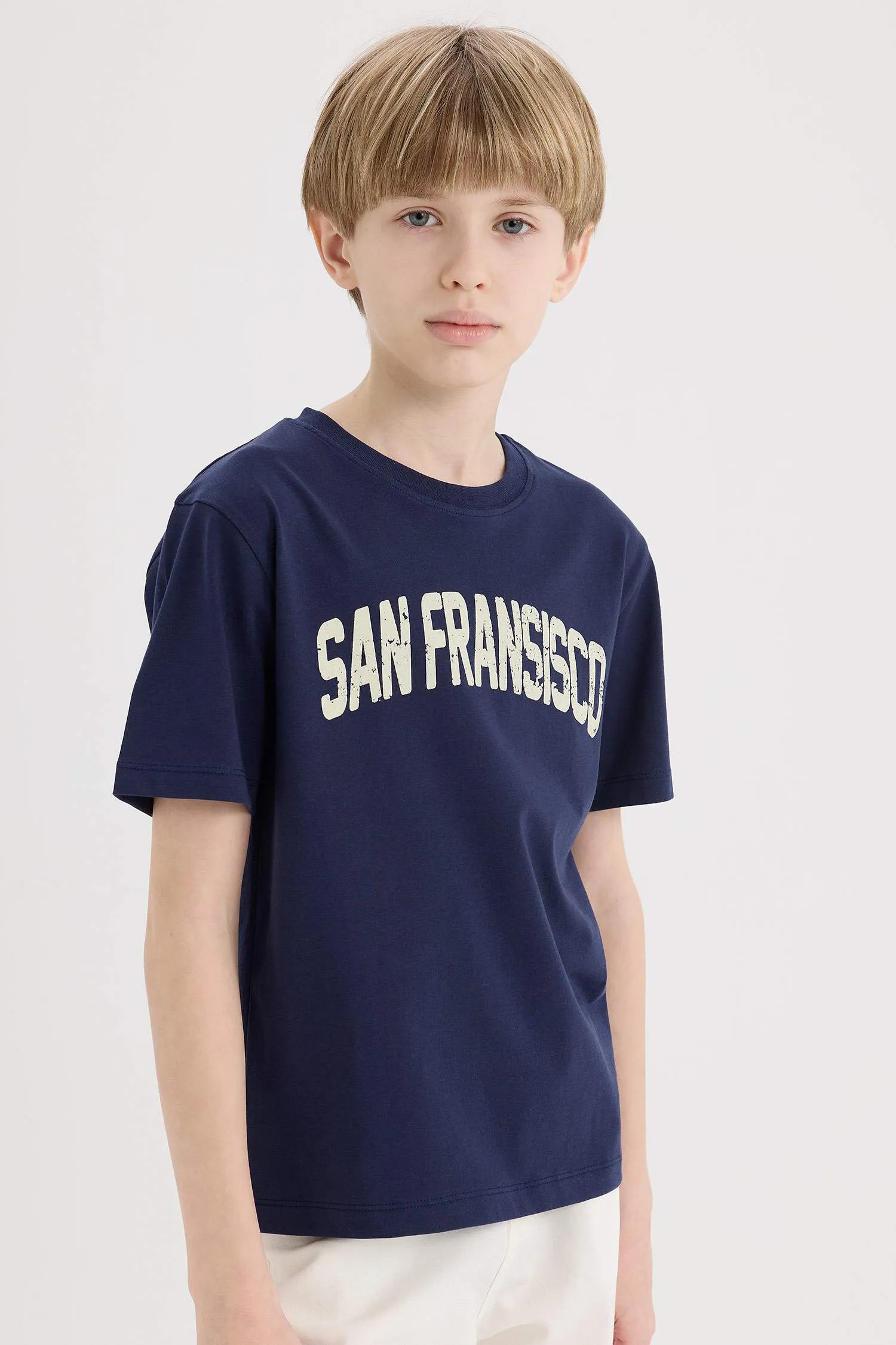 Boy Regular Fit Crew Neck Printed Short Sleeve T-Shirt