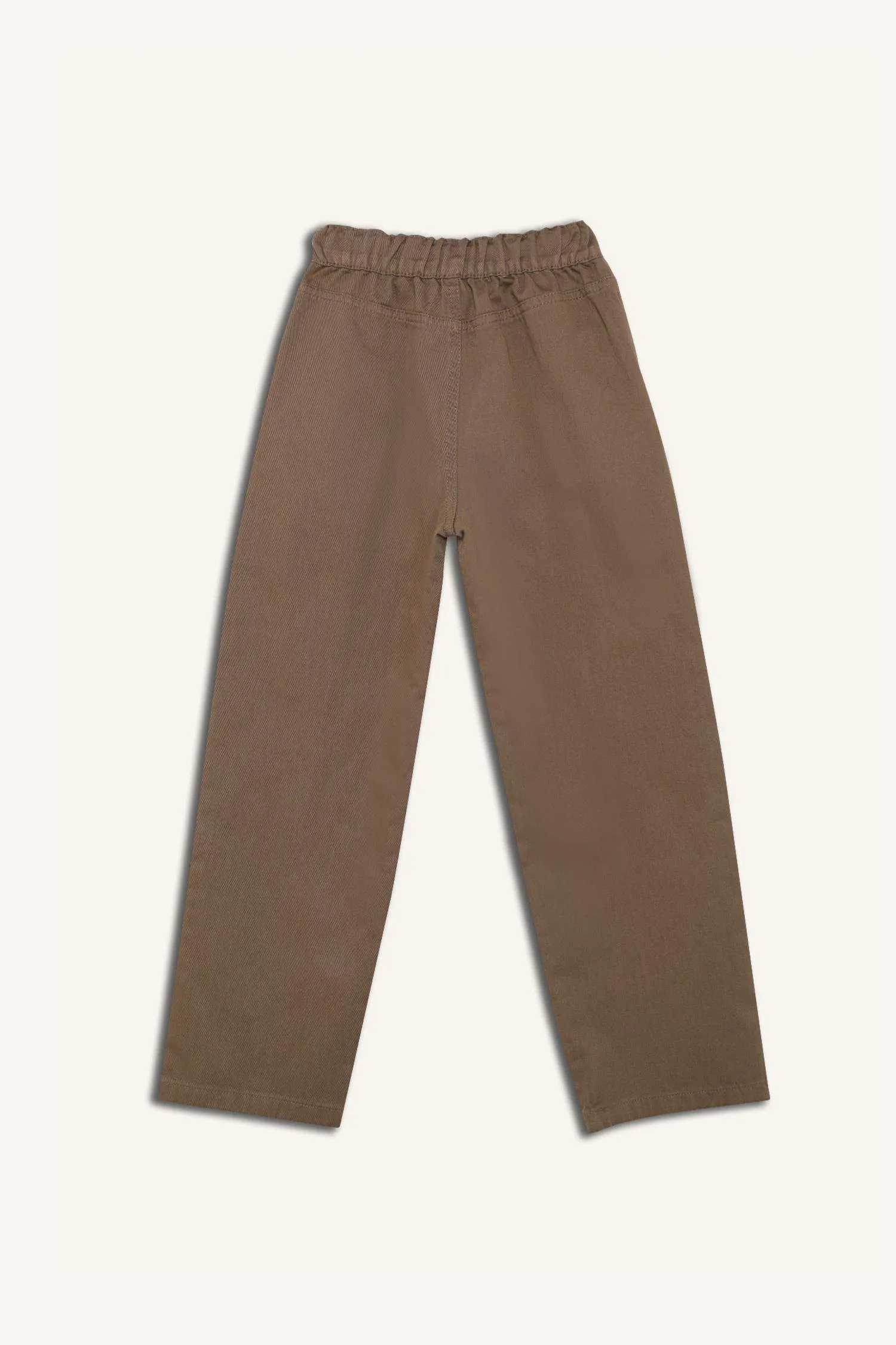 Boys Loose Fit Waist Rubber Twill Pants