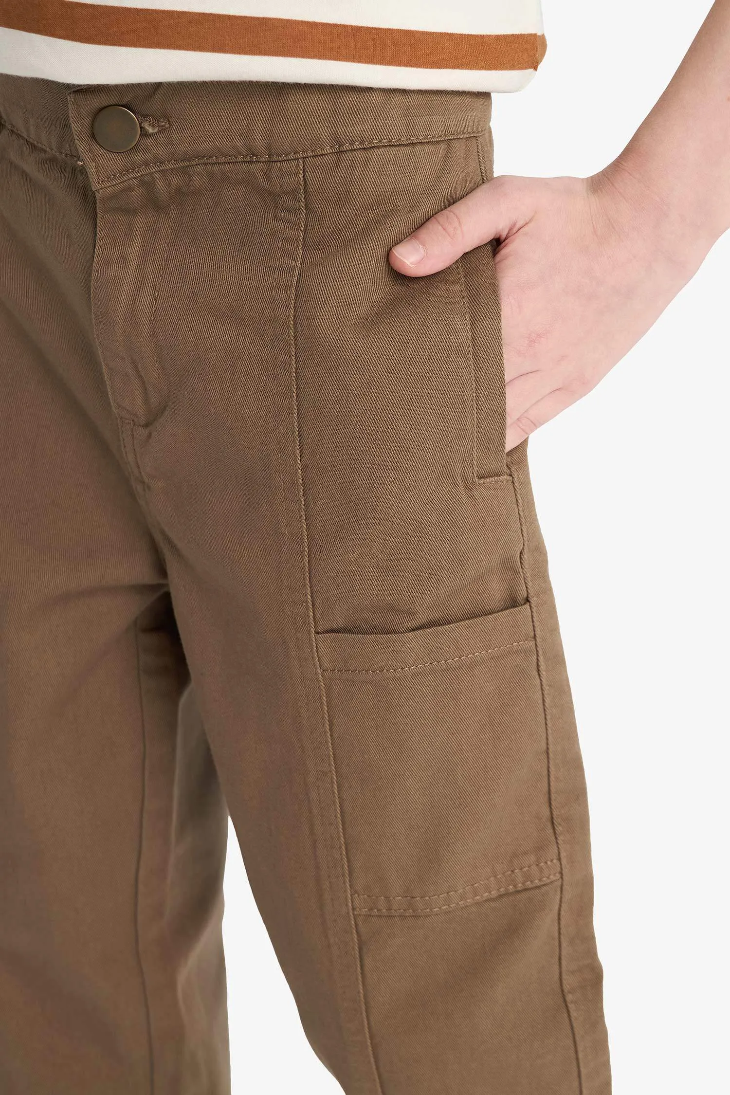 Boys Loose Fit Waist Rubber Twill Pants
