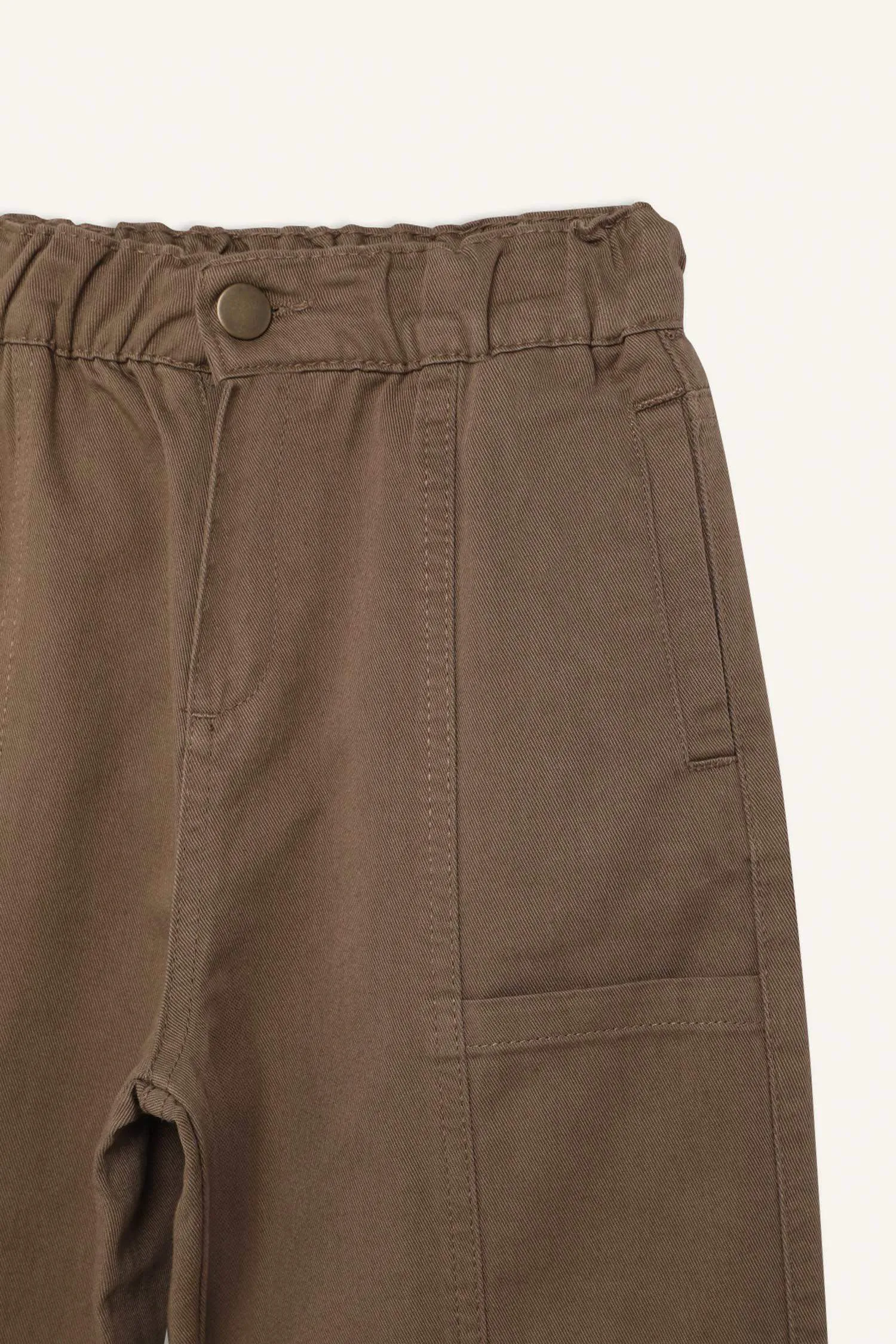 Boys Loose Fit Waist Rubber Twill Pants