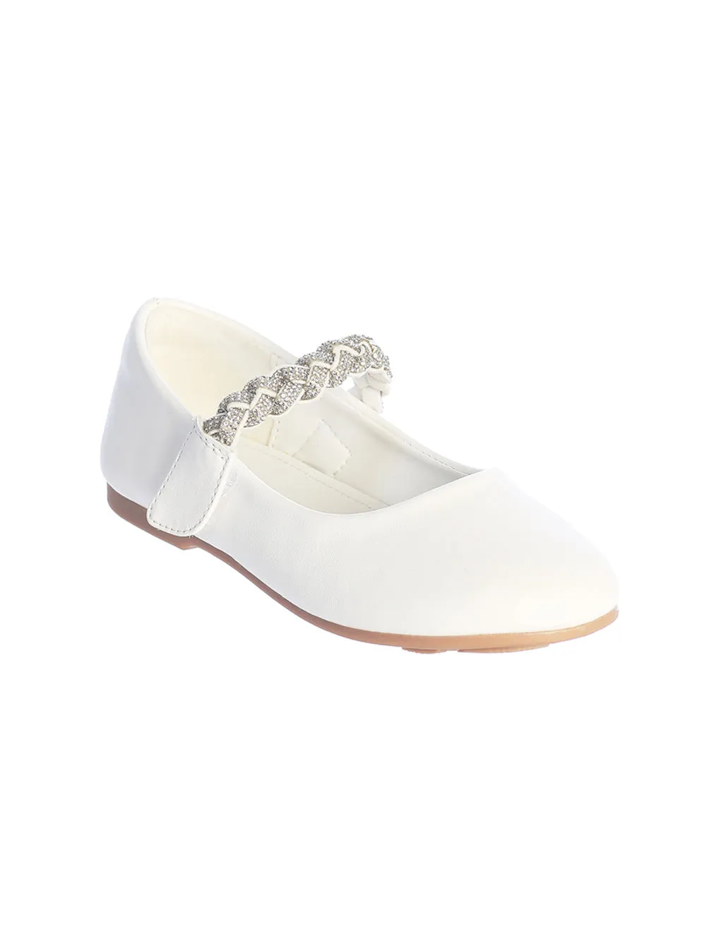 Braided Rhinestone Strap Shoes S170