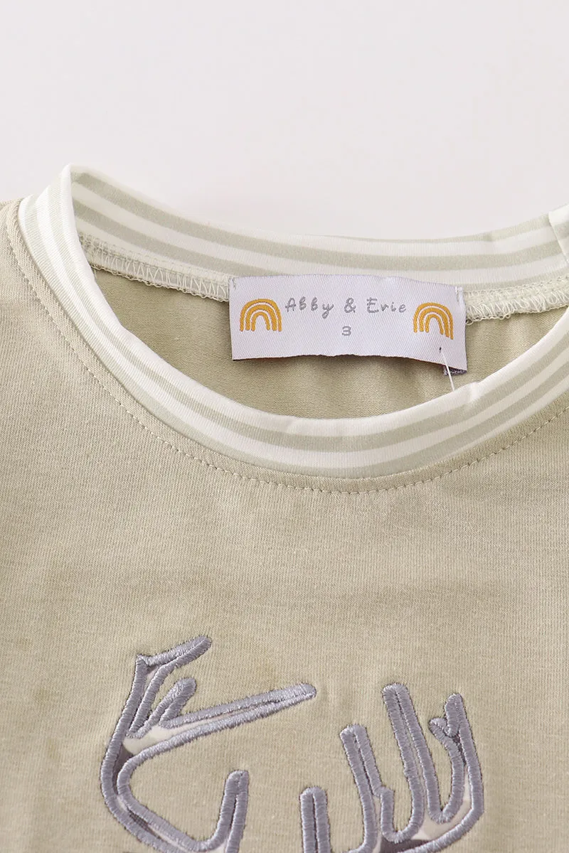 Camouflage Deer Applique Boy Top