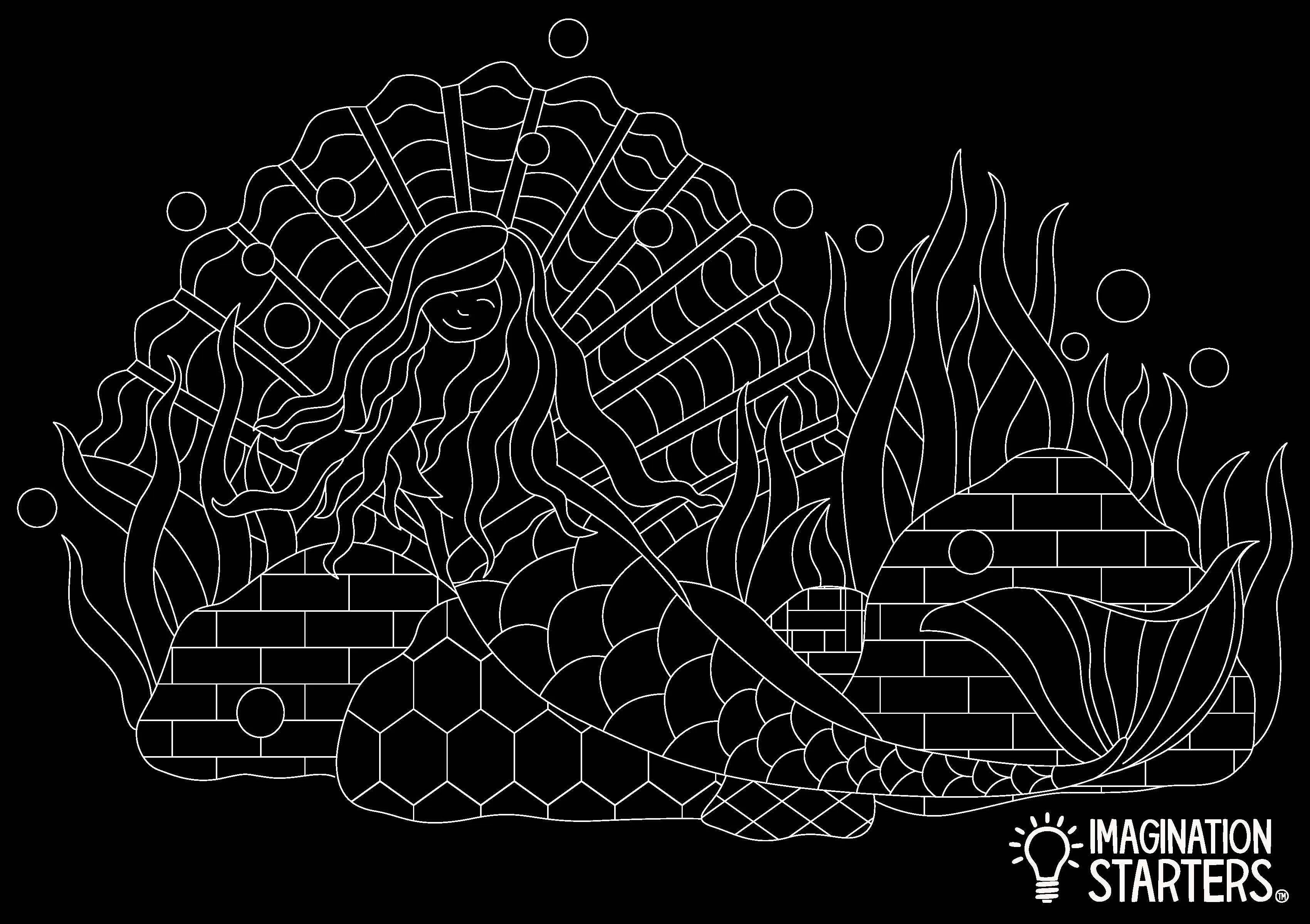 Chalkboard Mermaid Placemat
