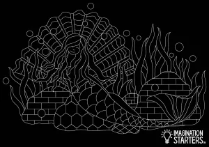 Chalkboard Mermaid Placemat