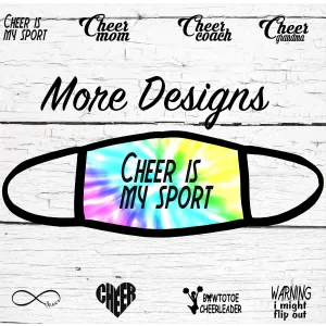 Cheer Face Mask / Cheer Coach Mask / Cheer Mom Mask / Face Mask for Cheerleaders / Bow to Toe Cheerleader / Cheer Mask