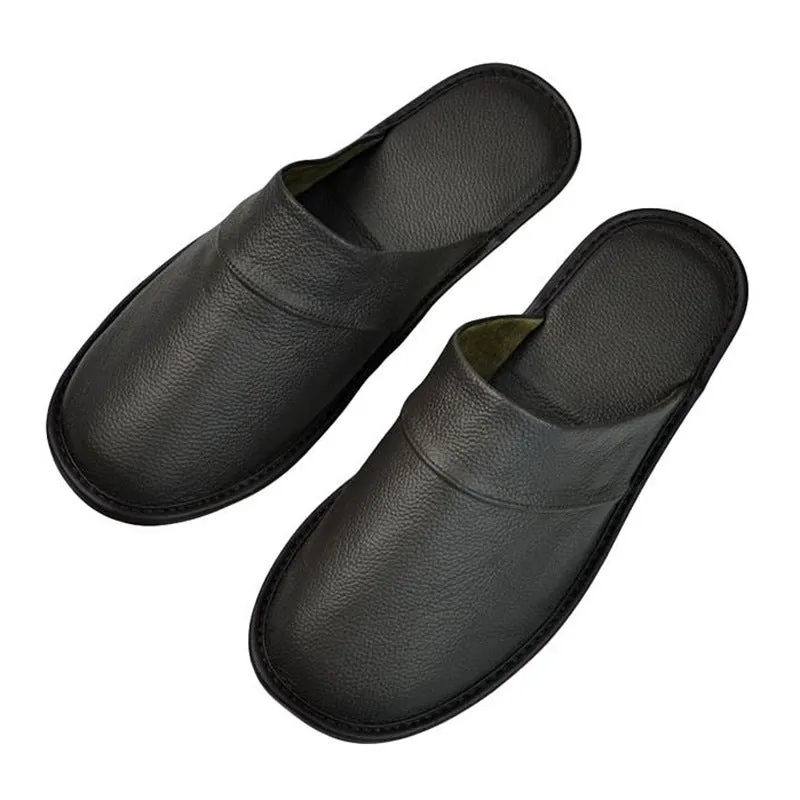 Classic Men's Leather House Slipper