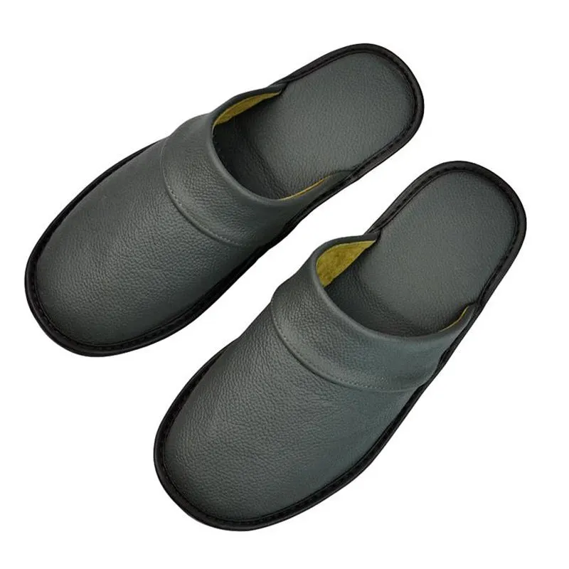 Classic Men's Leather House Slipper