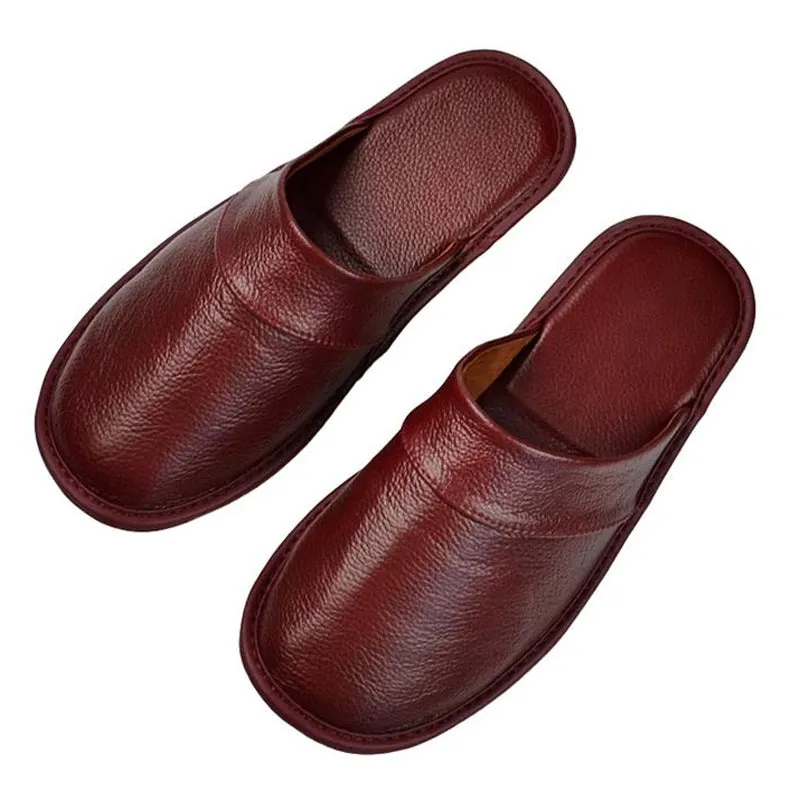Classic Men's Leather House Slipper