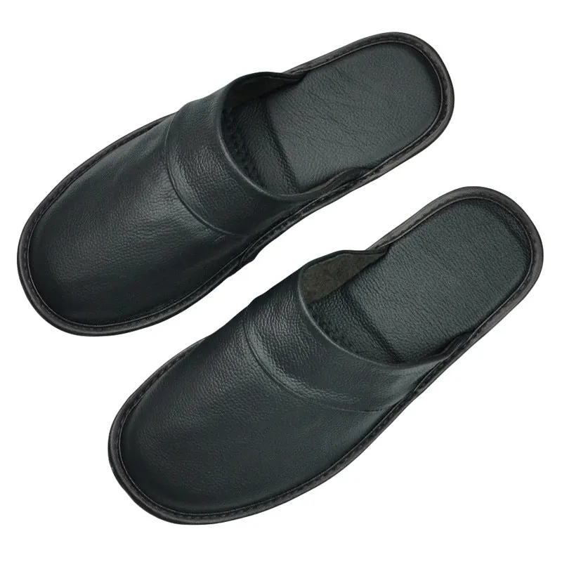 Classic Men's Leather House Slipper