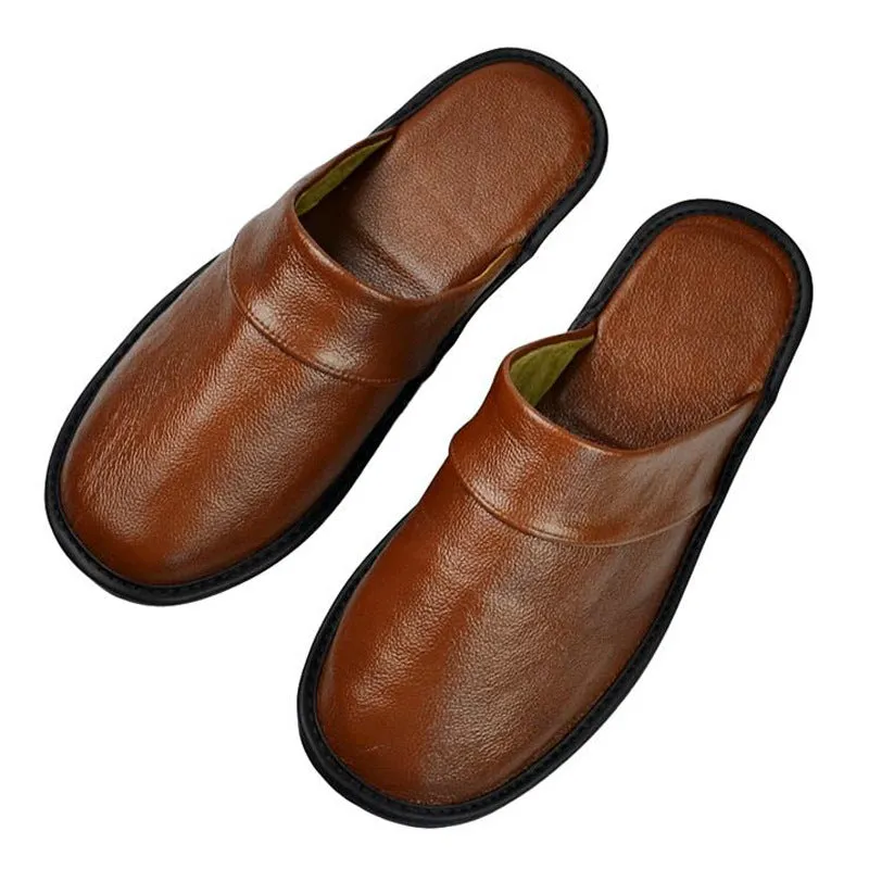 Classic Men's Leather House Slipper