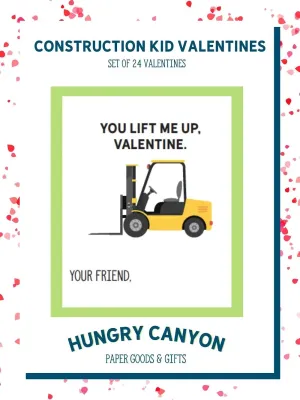 Construction Kid Valentines