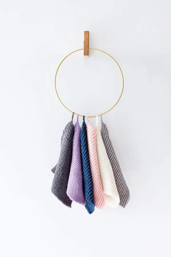 COTTON/LINEN HAND KNIT WASHCLOTH (6 COLOR OPTIONS)
