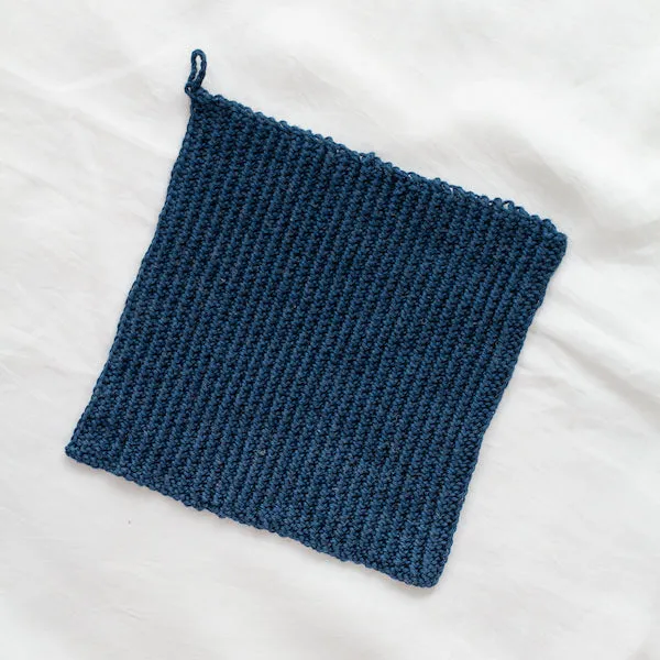 COTTON/LINEN HAND KNIT WASHCLOTH (6 COLOR OPTIONS)