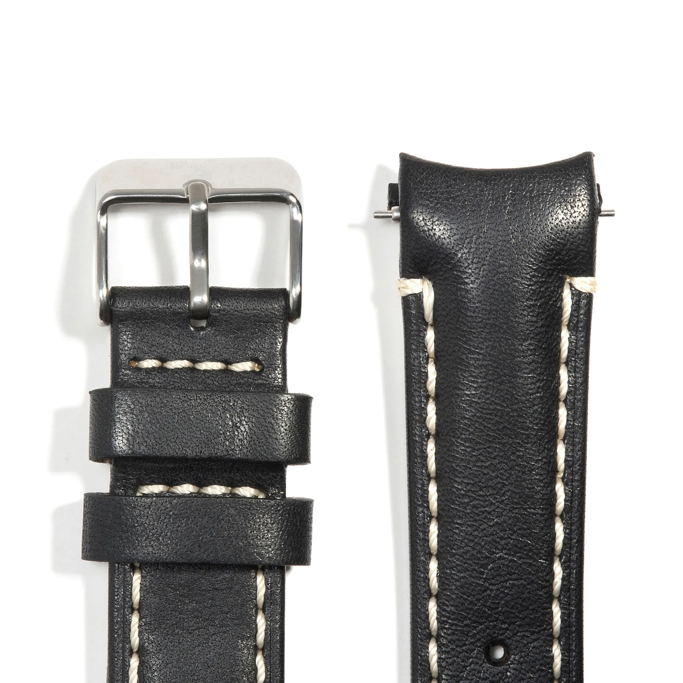 Curved End Leather Strap for Rolex Datejust (5 Digit Reference) with Tang Buckle