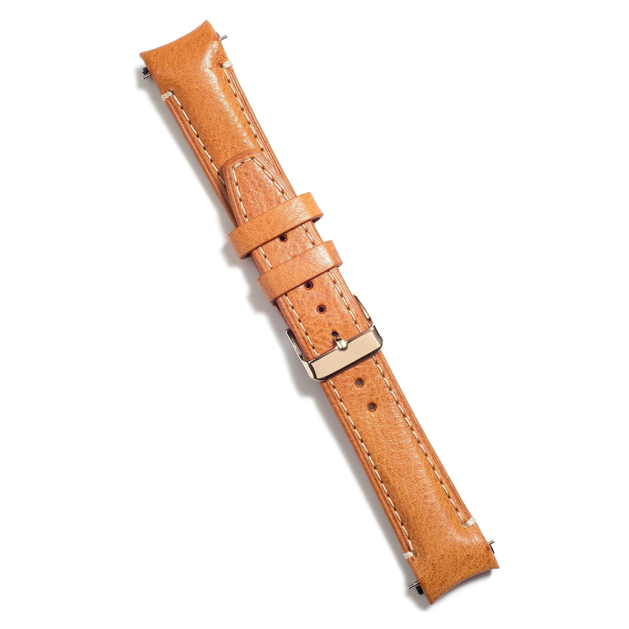 Curved End Leather Strap for Rolex Datejust (5 Digit Reference) with Tang Buckle