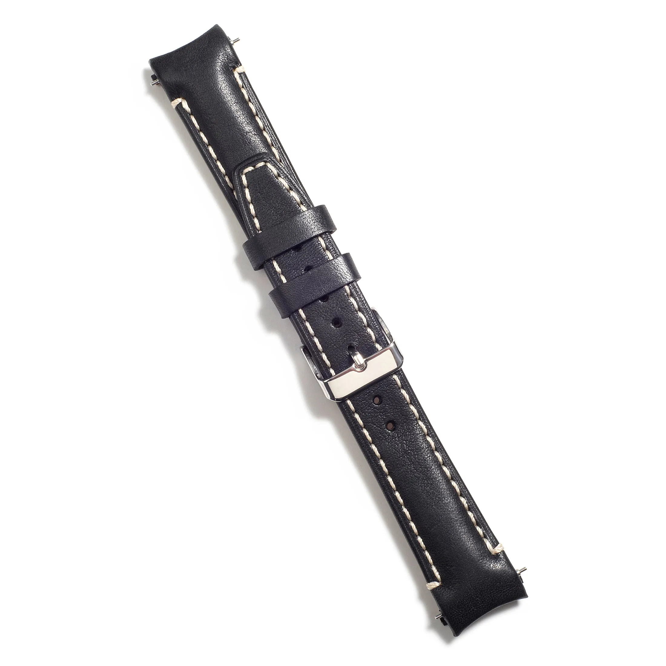 Curved End Leather Strap for Rolex Datejust (5 Digit Reference) with Tang Buckle