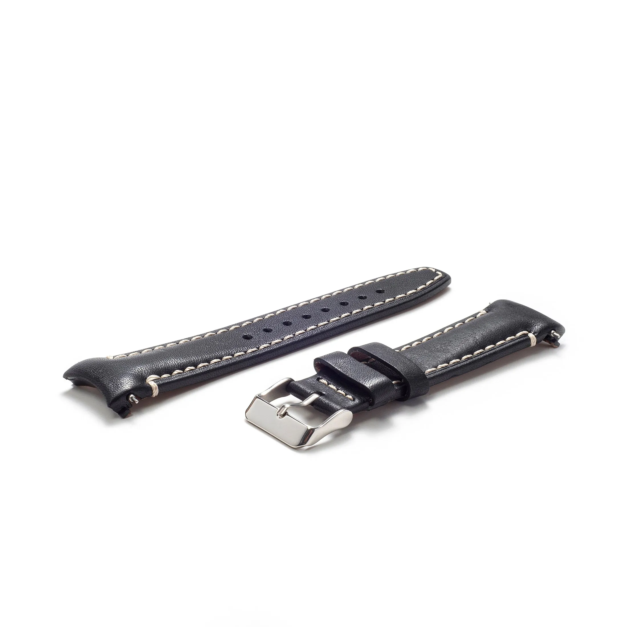 Curved End Leather Strap for Rolex Datejust (5 Digit Reference) with Tang Buckle