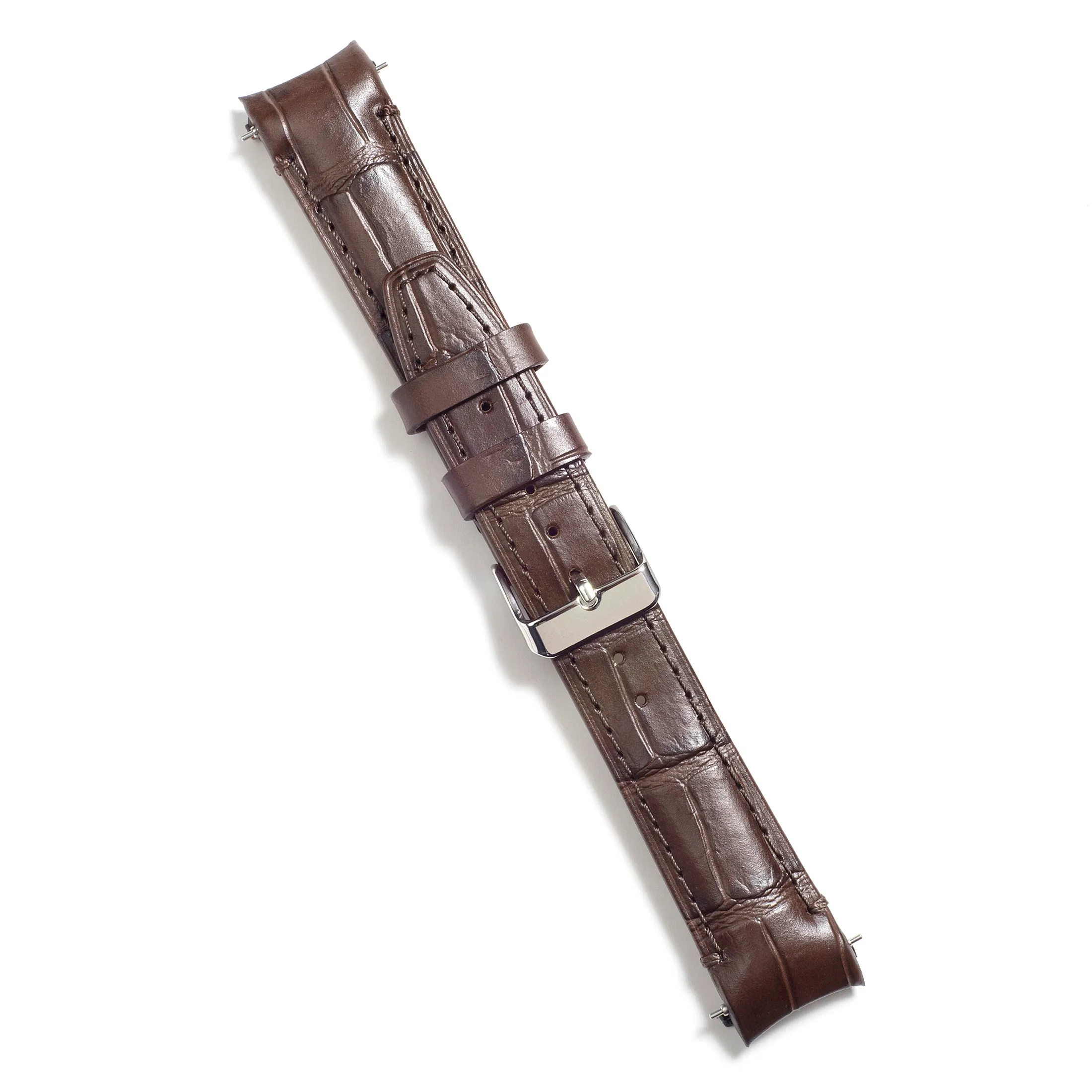 Curved End Leather Strap for Rolex Datejust (5 Digit Reference) with Tang Buckle
