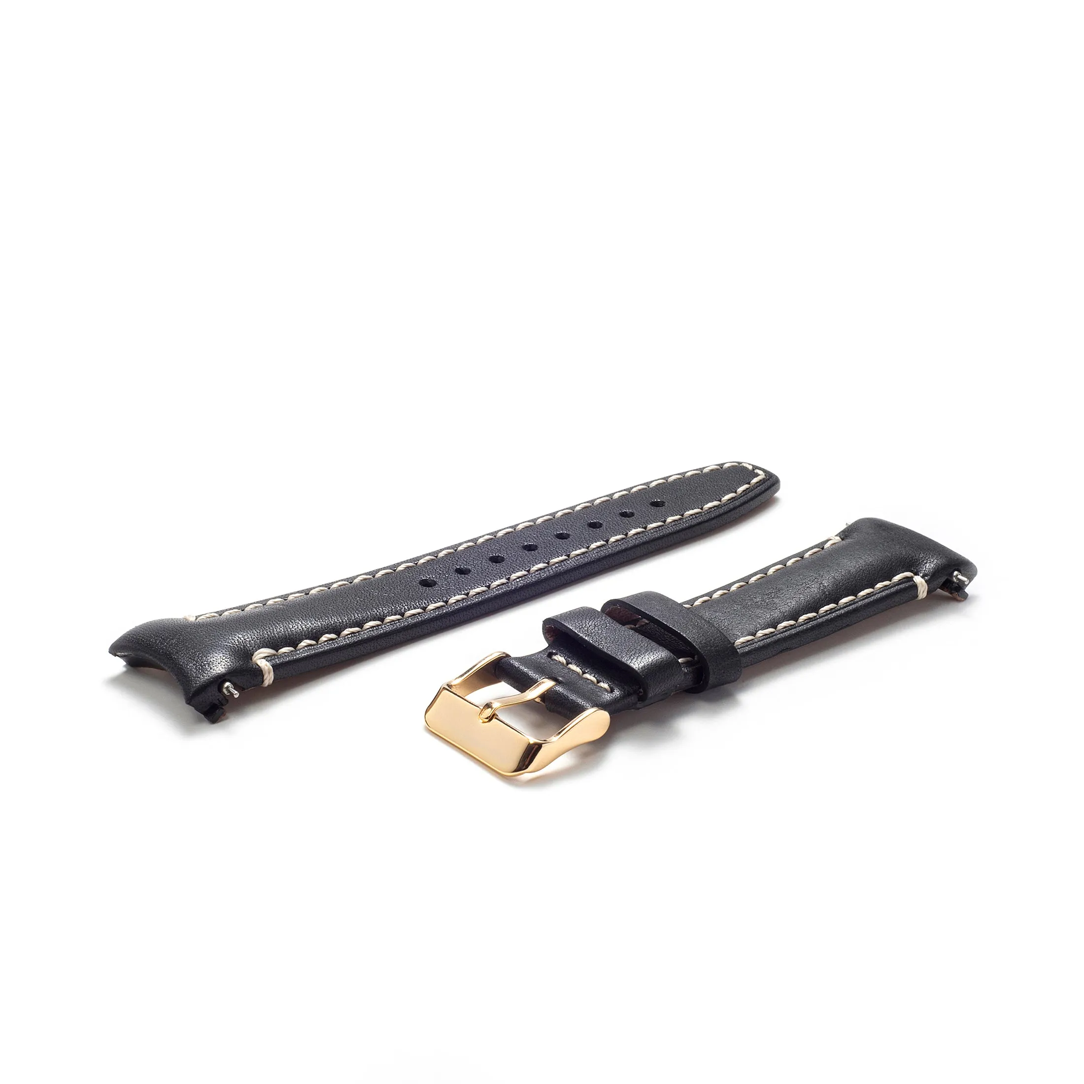 Curved End Leather Strap for Rolex Datejust (5 Digit Reference) with Tang Buckle