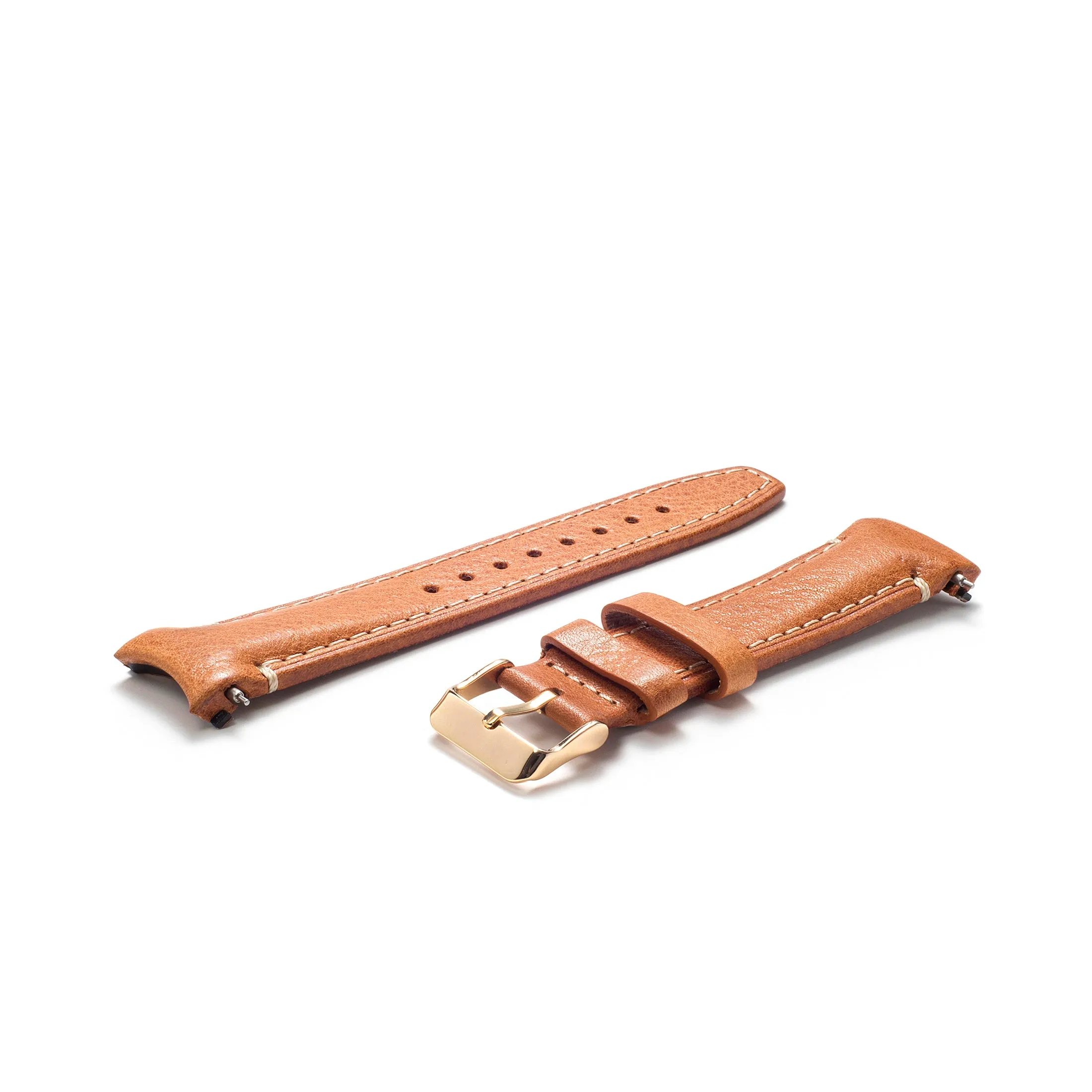 Curved End Leather Strap for Rolex Datejust (5 Digit Reference) with Tang Buckle