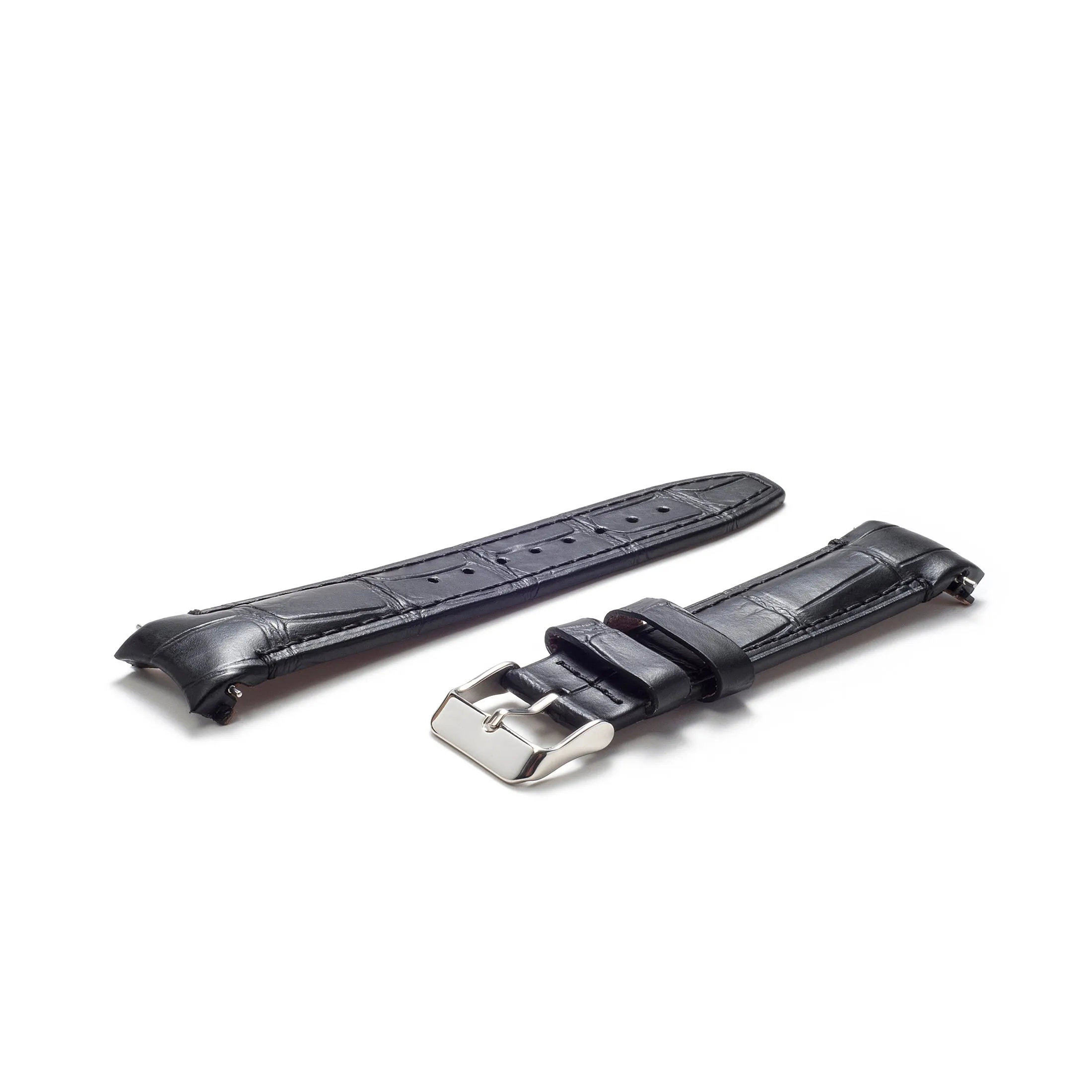 Curved End Leather Strap for Rolex Datejust (5 Digit Reference) with Tang Buckle
