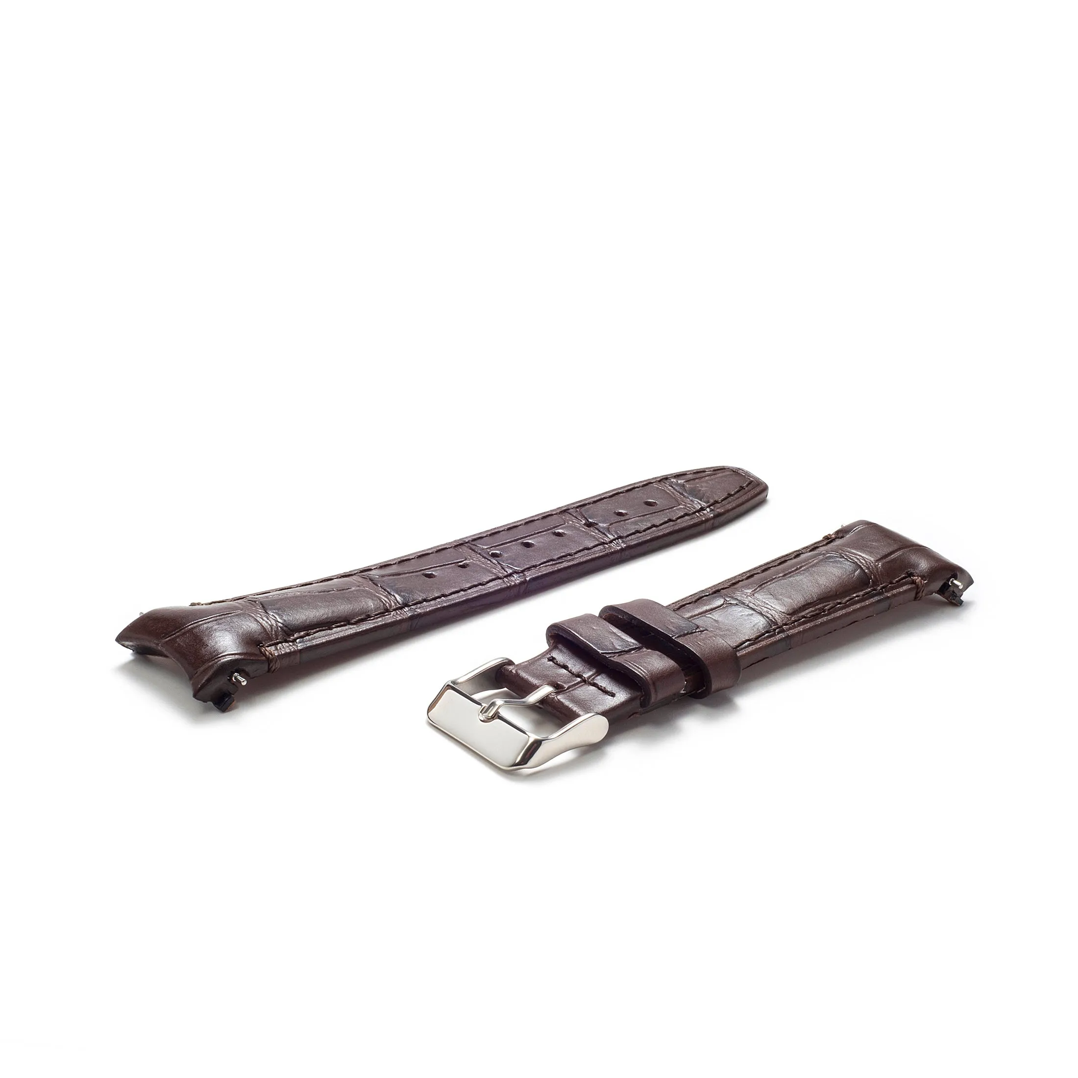 Curved End Leather Strap for Rolex Datejust (5 Digit Reference) with Tang Buckle