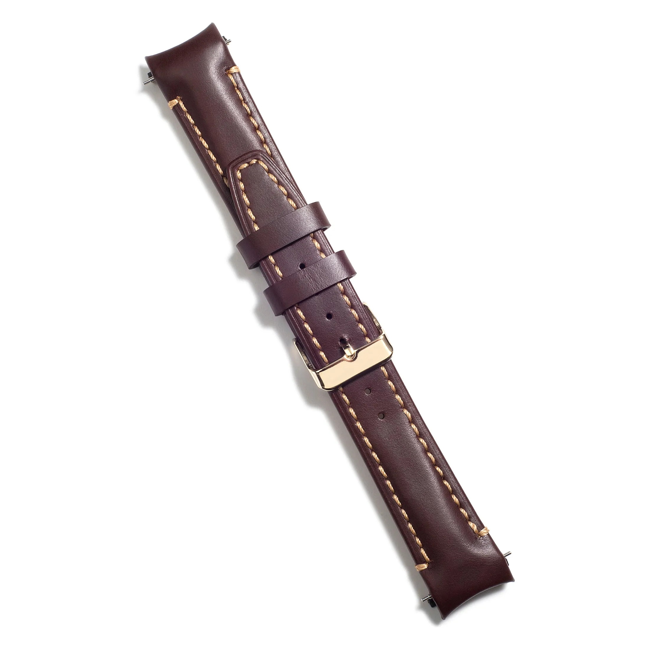 Curved End Leather Strap for Rolex Datejust (5 Digit Reference) with Tang Buckle
