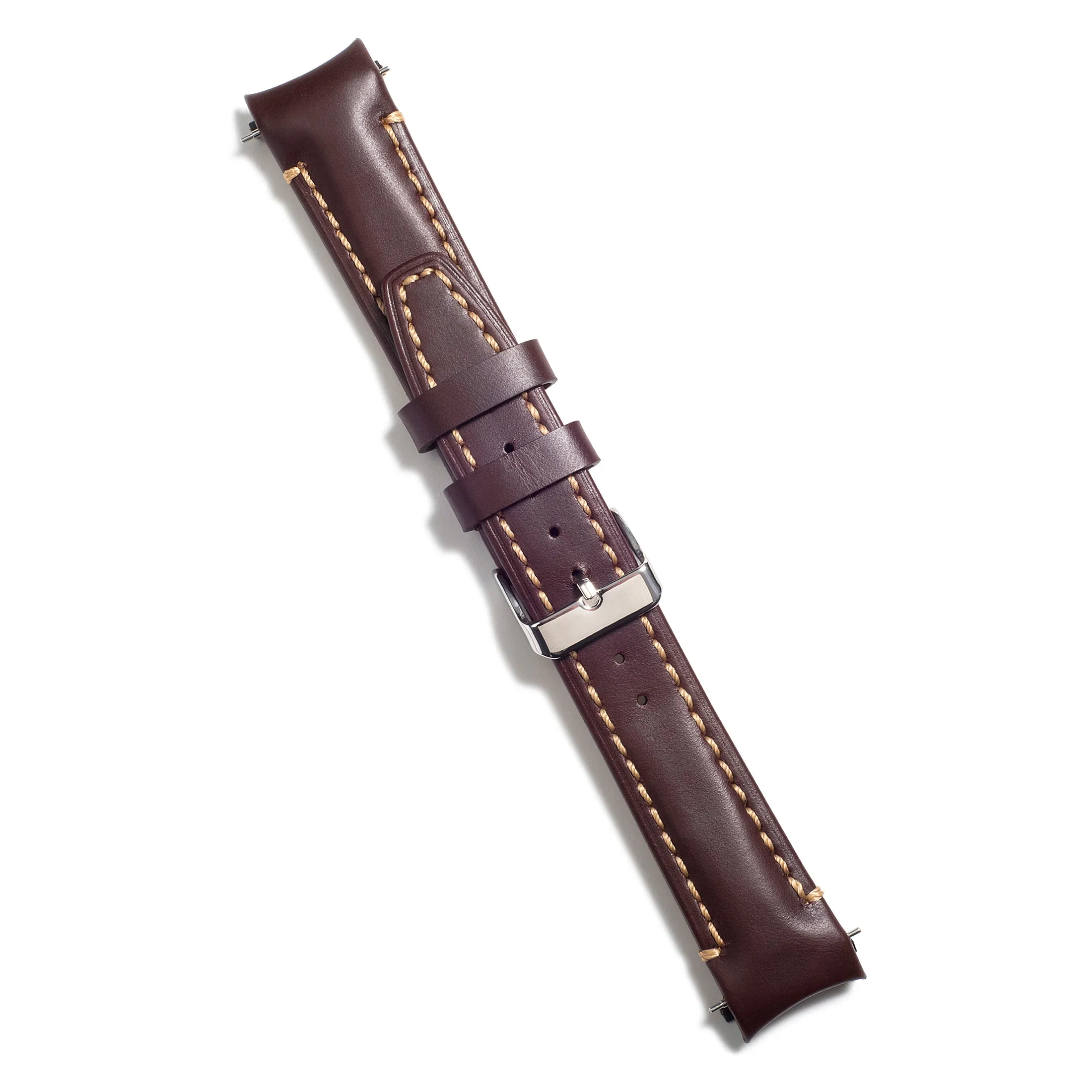 Curved End Leather Strap for Rolex Datejust (5 Digit Reference) with Tang Buckle