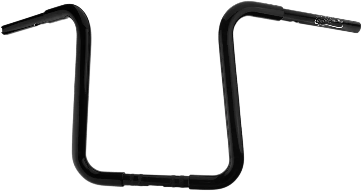 Cyclesmiths 113CA14TBWBPH 1-1/4in. California Lane-Splitter Ape Handlebar for 1in. Clamp Area - 14in. Rise - Gloss Black