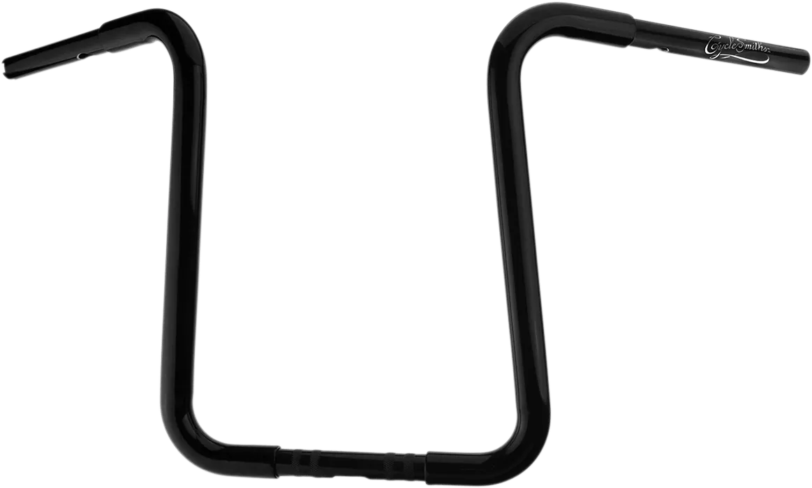Cyclesmiths 113CA16TBWBPH 1-1/4in. California Lane-Splitter Ape Handlebar for 1in. Clamp Area - 16in. Rise - Gloss Black
