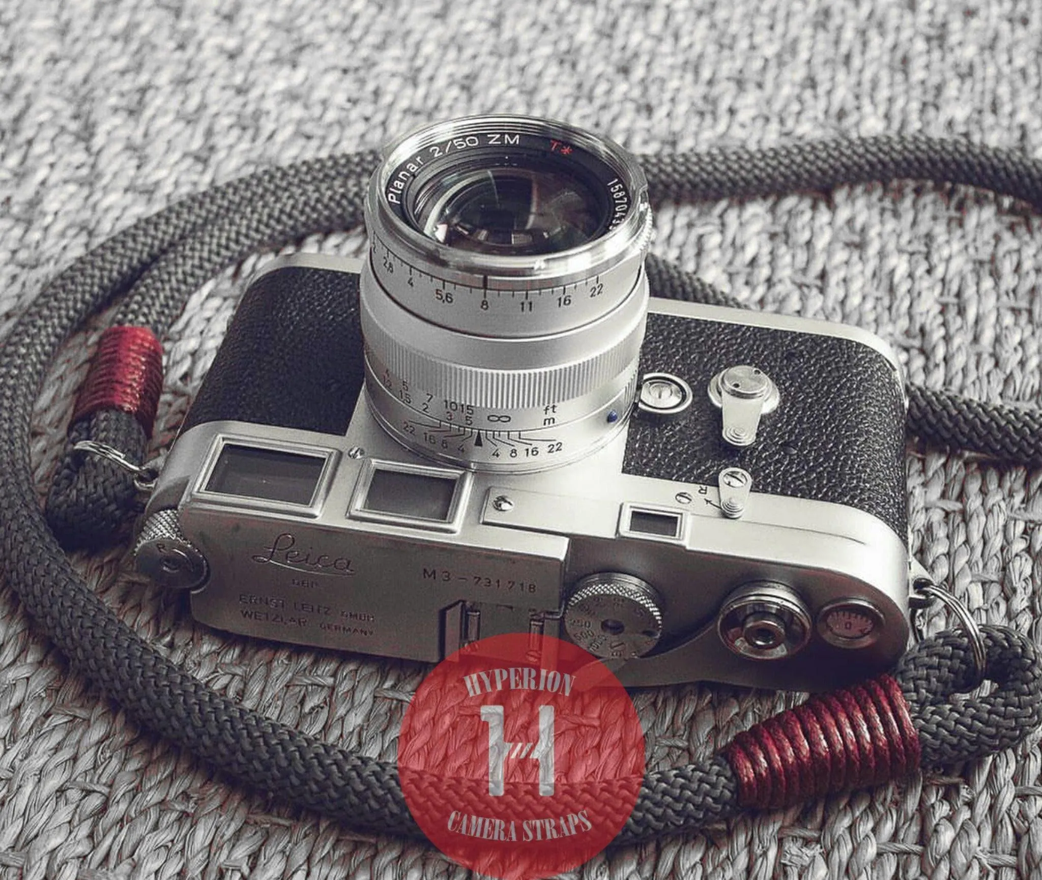Dark Grey Acrylic Camera Strap