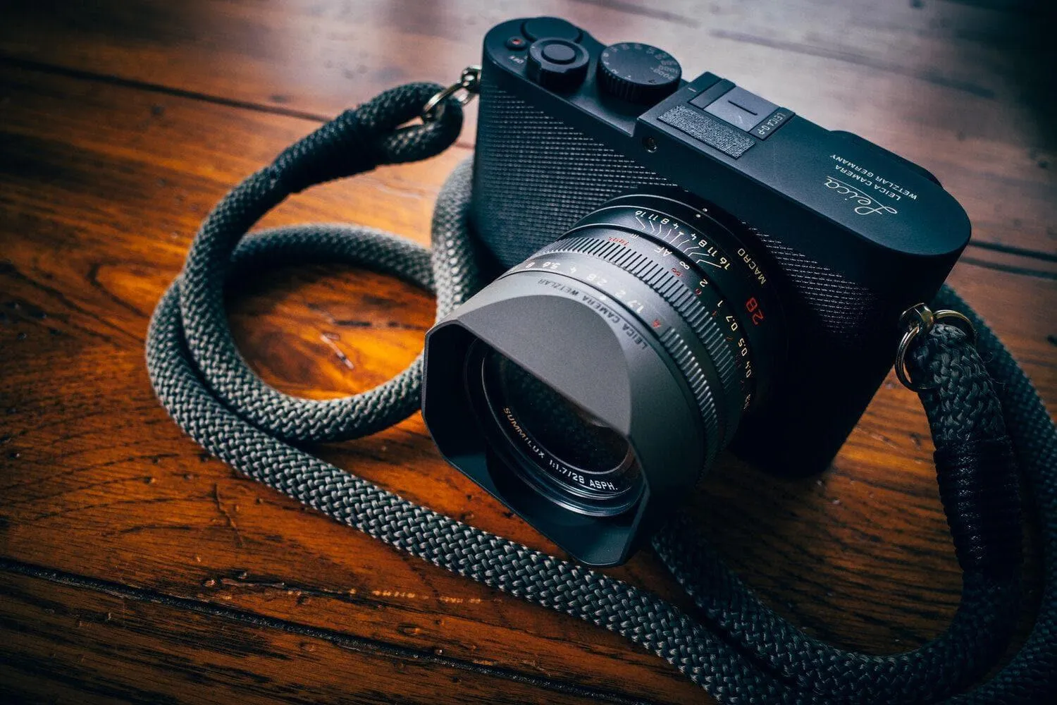 Dark Grey Acrylic Camera Strap