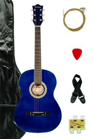 De Rosa USA 38" Acoustic Guitar Complete Package