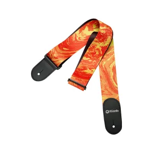 DiMarzio DD3145 Steve Vai Print Guitar Strap, Orange Universe