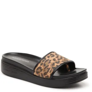 Donald J Pliner (Size 8) Leopard Animal Print Fiji Wedge Thong Platform Sandals