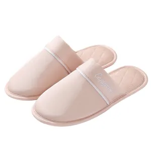 Elegant Japanese Style Silk Indoor Slippers, Comfortable Couple Slippers, Anti-Slip Office Slippers