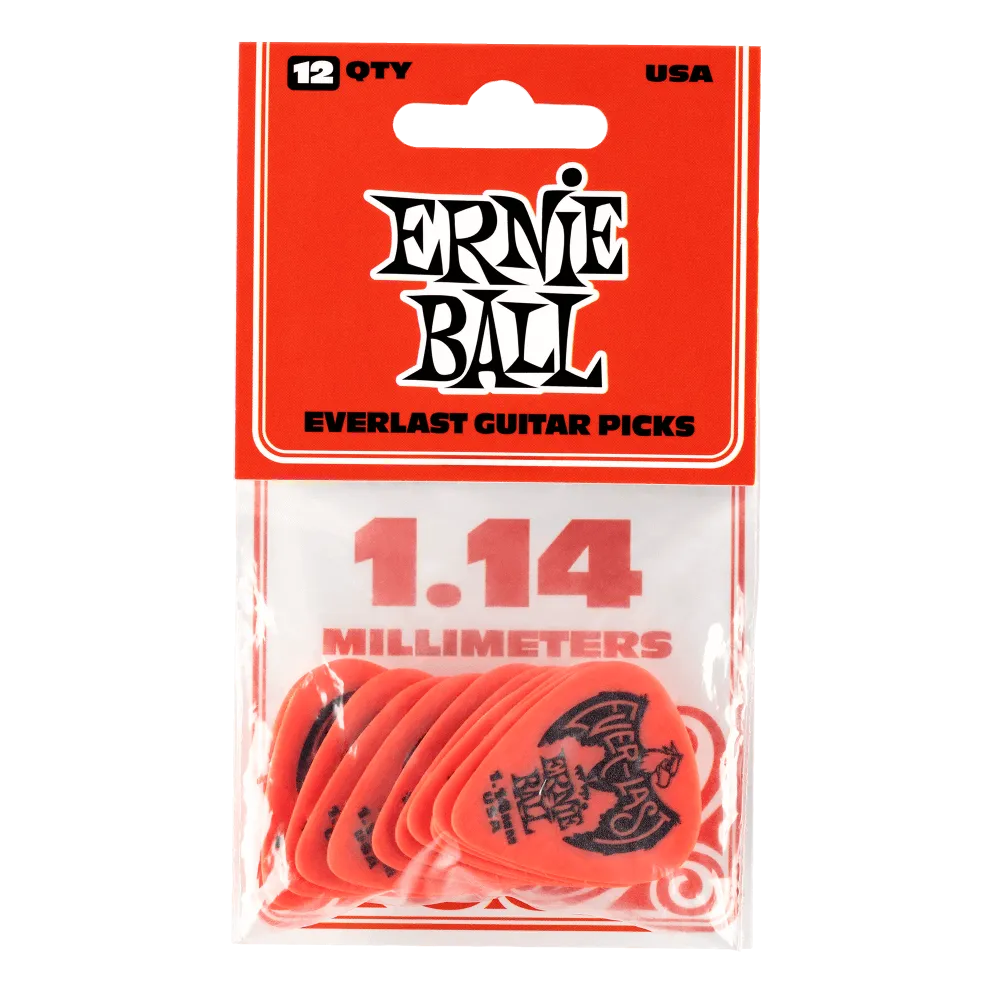 Ernie Ball Everlast picks 1.14mm (12 Pack)