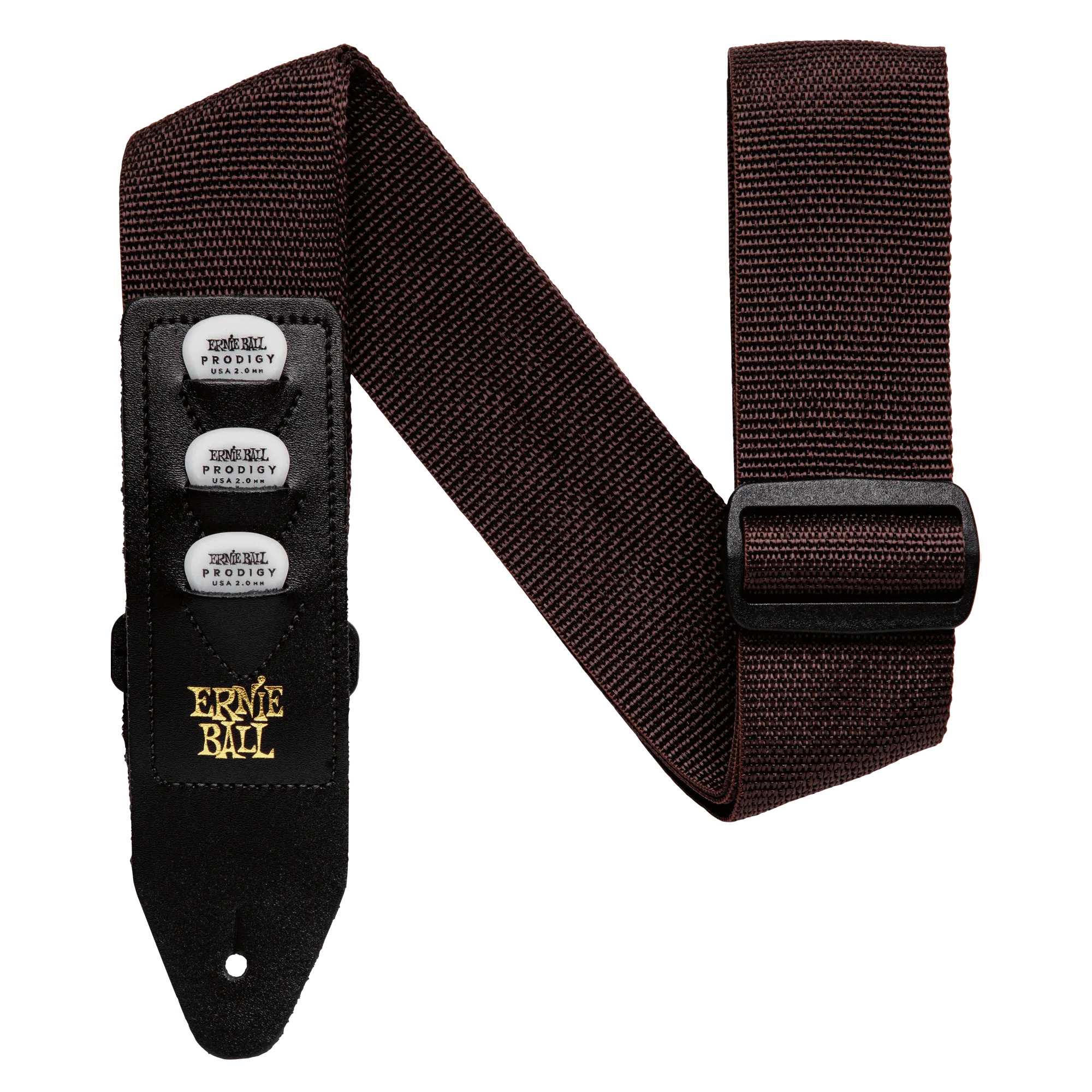 Ernie Ball Pickholder Polypro Strap - Brown
