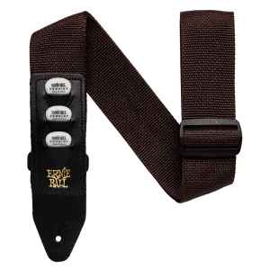 Ernie Ball Pickholder Polypro Strap - Brown